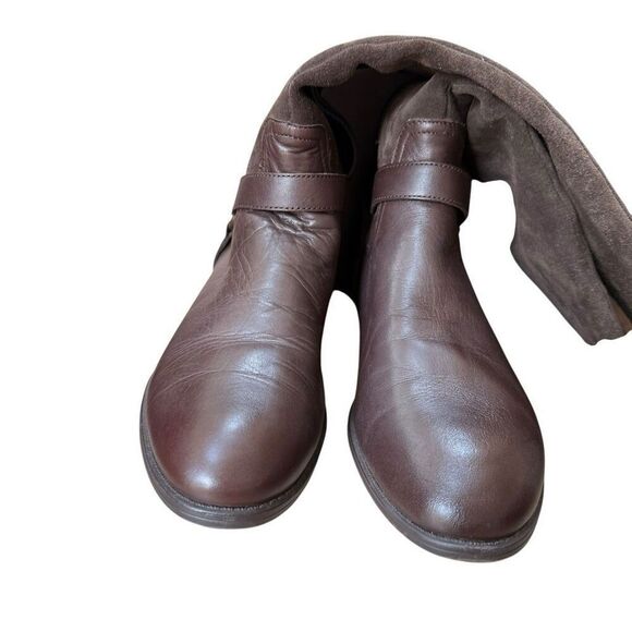 Ralph Lauren McLeod Brown Leather Suede Riding Style Boot With Bridle Size 10B - Picture 2 of 9